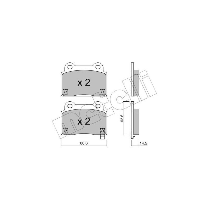 METELLI 22-0826-0 Brake Pads Set
