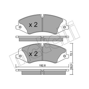 METELLI 22-0836-0 Klocki hamulcowe Przód dla