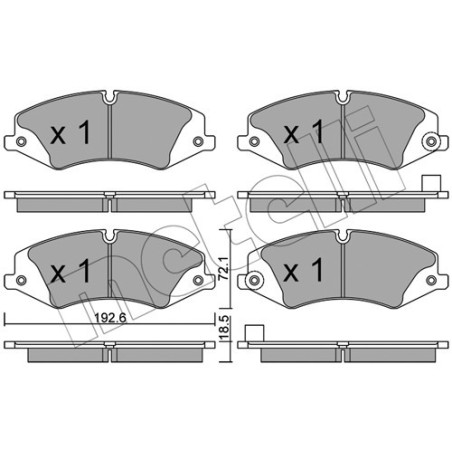 METELLI 22-0836-6 Brake Pads Set