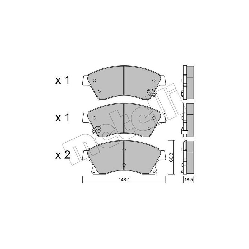 METELLI 22-0838-0 Brake Pads Set Front for