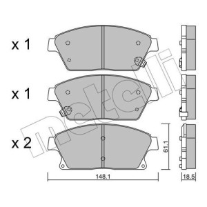 METELLI 22-0839-0 Plaquettes de frein Avant pour
