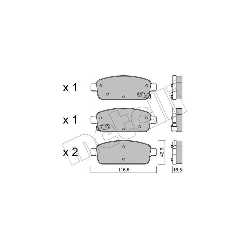 METELLI 22-0840-0 Bremsbeläge Hinten für