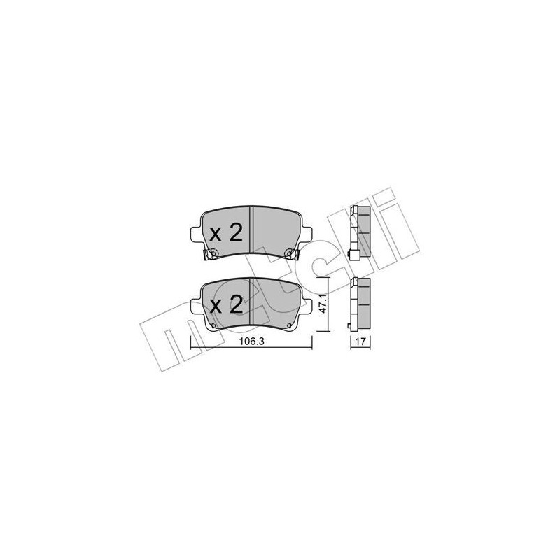 METELLI 22-0844-0 Brake Pads Set Rear for