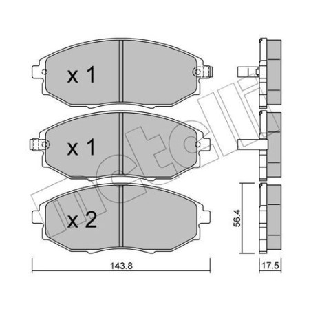 METELLI 22-0845-0 Brake Pads Set