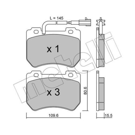 METELLI 22-0848-0 Brake Pads Set Front for