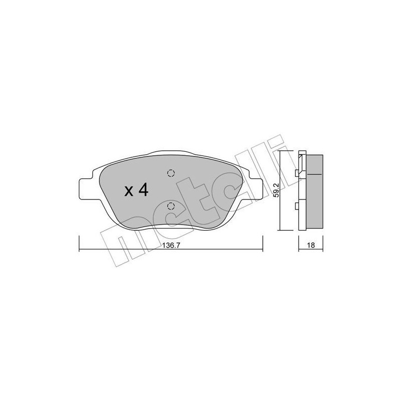 METELLI 22-0852-0 Plaquettes de frein