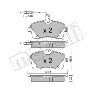 METELLI 22-0853-0 Brzdové platničky Predné pre