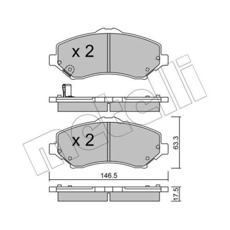METELLI 22-0862-0 Brake Pads Set Front for