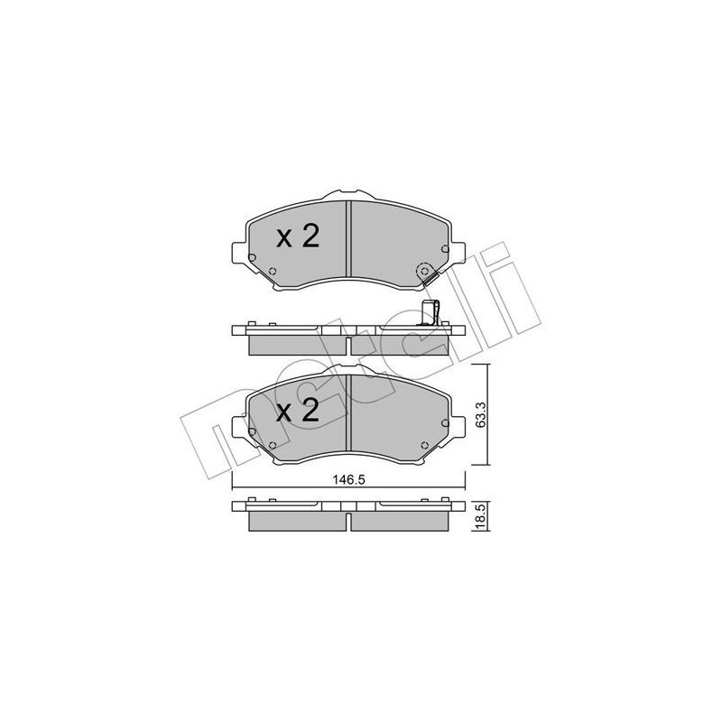 METELLI 22-0862-1 Brzdové platničky