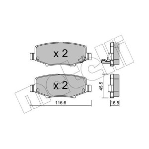METELLI 22-0863-0 Pastiglie freno Posteriore per