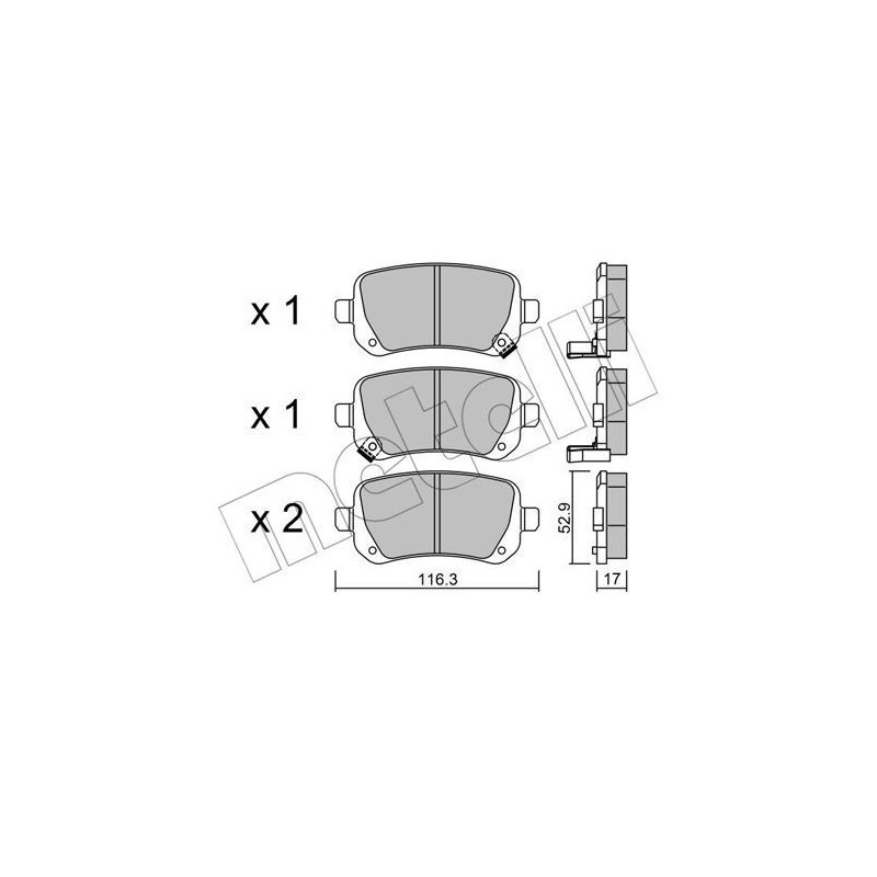 METELLI 22-0864-0 Brake Pads Set