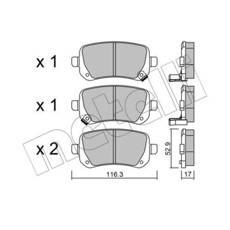 METELLI 22-0864-0 Klocki hamulcowe