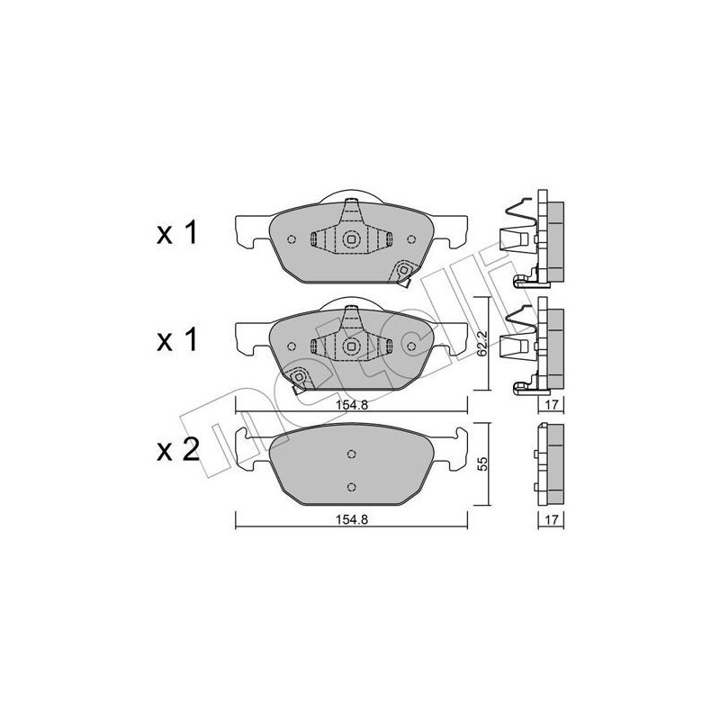 METELLI 22-0866-0 Brzdové destičky Přední pro