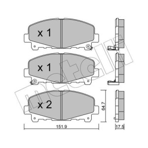 METELLI 22-0867-0 Pastillas de freno Delantero para