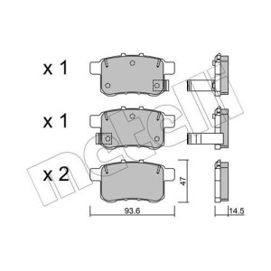 METELLI 22-0868-0 Brzdové destičky