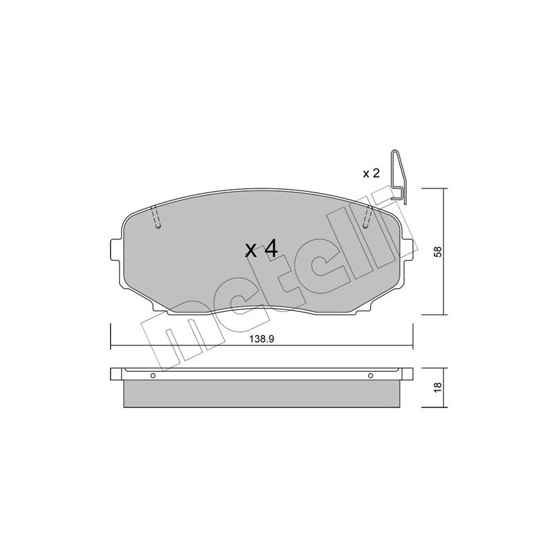 METELLI 22-0872-0 Brzdové platničky