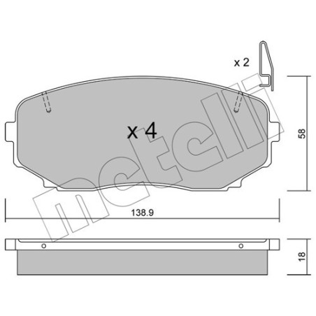 METELLI 22-0872-0 Klocki hamulcowe