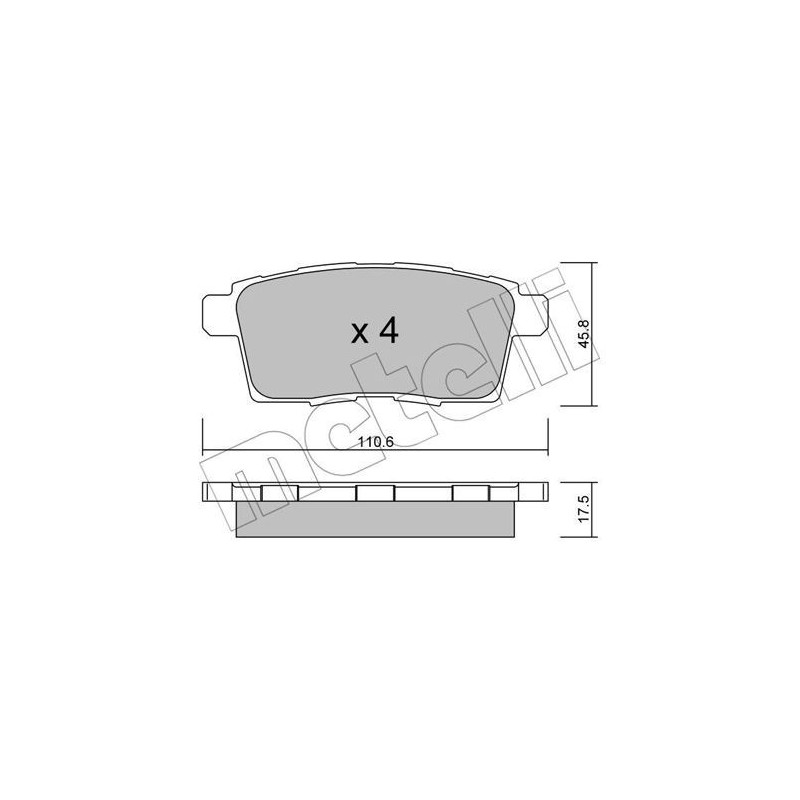 METELLI 22-0873-0 Bremsbeläge Hinten für