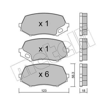 METELLI 22-0874-0 Pastillas de freno