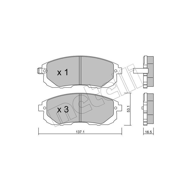 METELLI 22-0876-0 Klocki hamulcowe