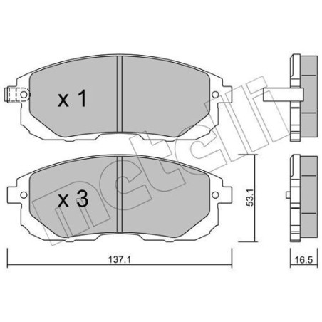 METELLI 22-0876-0 Brake Pads Set