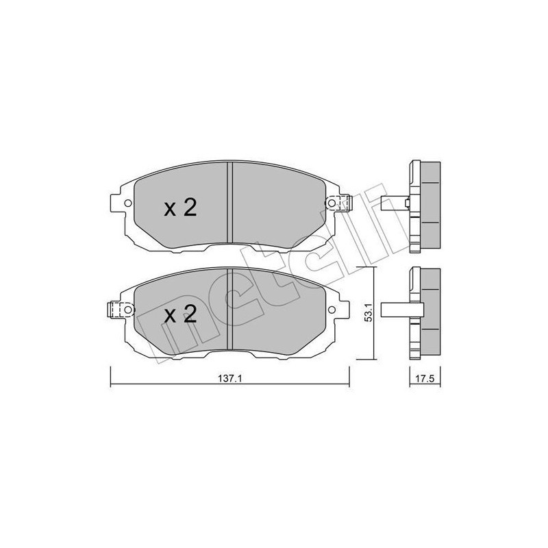 METELLI 22-0876-1 Bremsbeläge Vorne für