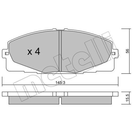 METELLI 22-0883-0 Plaquettes de frein Avant pour