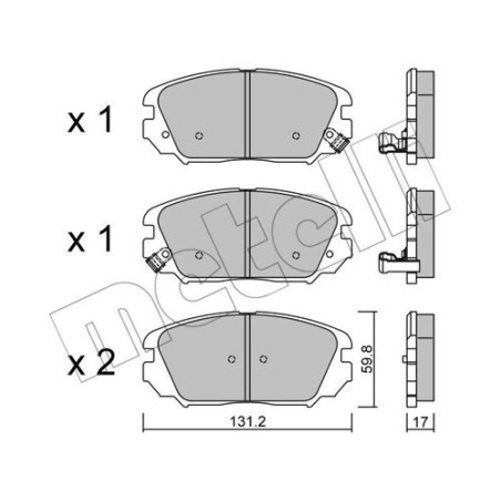 METELLI 22-0885-0 Bremsbeläge Vorne für