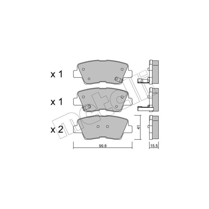 METELLI 22-0886-0 Brake Pads Set