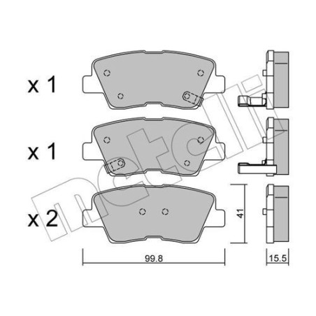METELLI 22-0886-0 Brake Pads Set