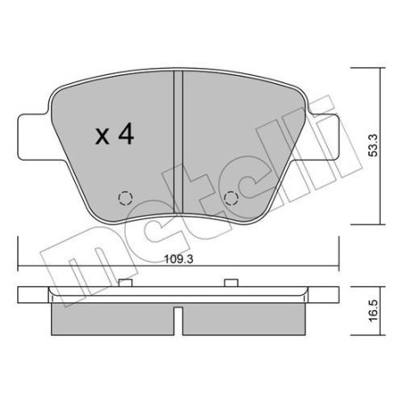 METELLI 22-0889-0 Brzdové platničky