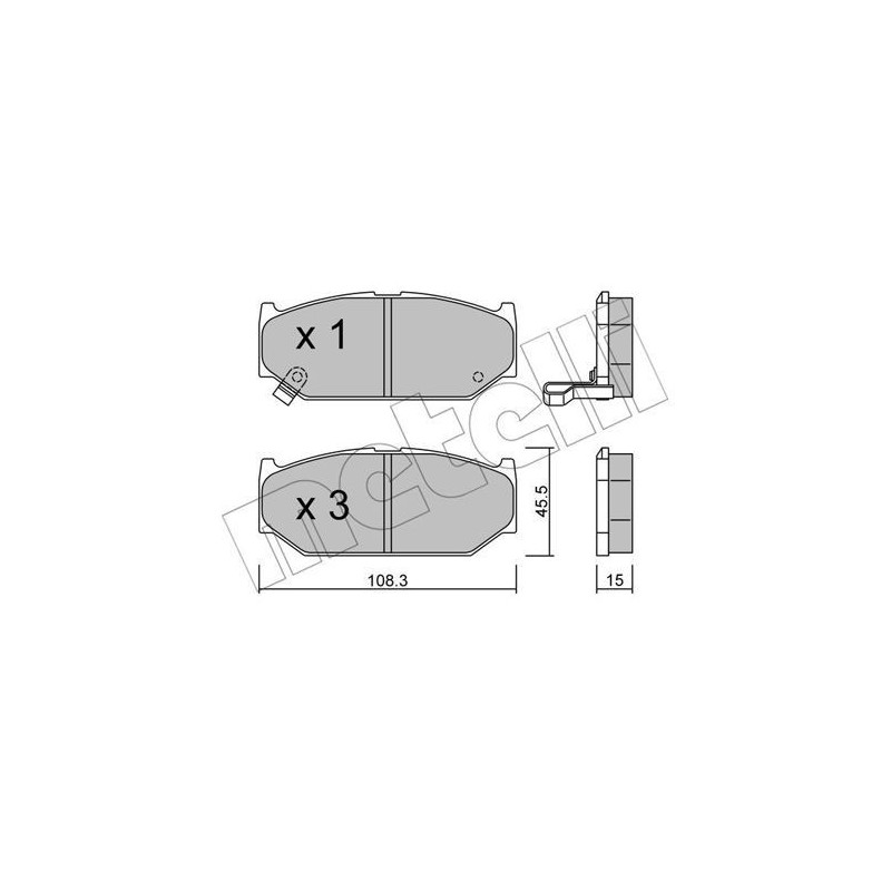 METELLI 22-0897-0 Klocki hamulcowe Przód dla