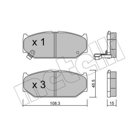 METELLI 22-0897-0 Pastillas de freno Delantero para