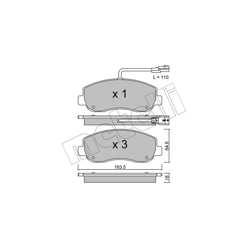METELLI 22-0898-0 Brake Pads Set Front for