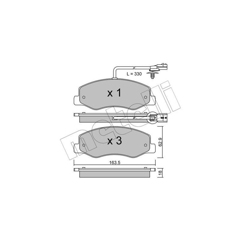METELLI 22-0900-0 Brzdové platničky