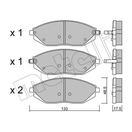 METELLI 22-0908-0 Brake Pads Set Front for