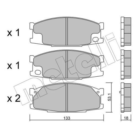 METELLI 22-0909-0 Brzdové platničky Predné pre