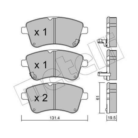 METELLI 22-0913-0 Brake Pads Set Front for