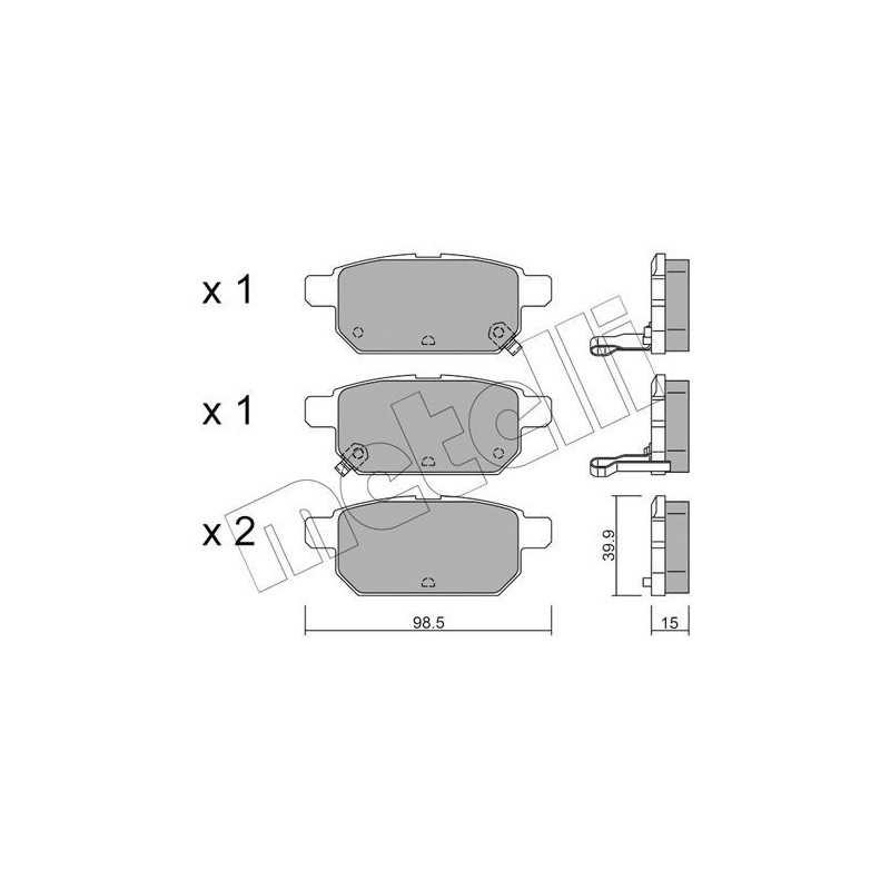 METELLI 22-0915-0 Brake Pads Set