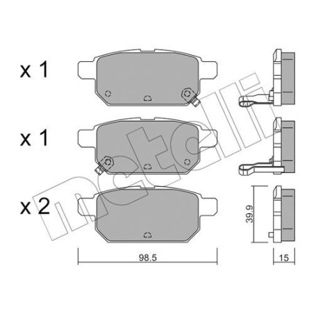 METELLI 22-0915-0 Klocki hamulcowe