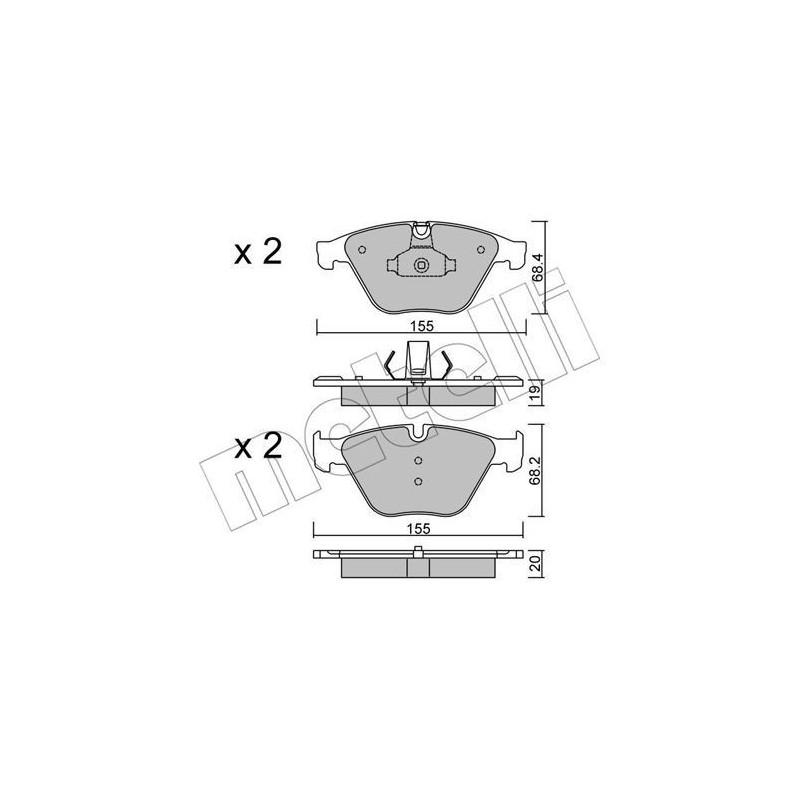 METELLI 22-0918-0 Brzdové destičky