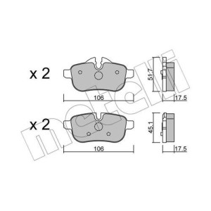 METELLI 22-0919-0 Brake Pads Set