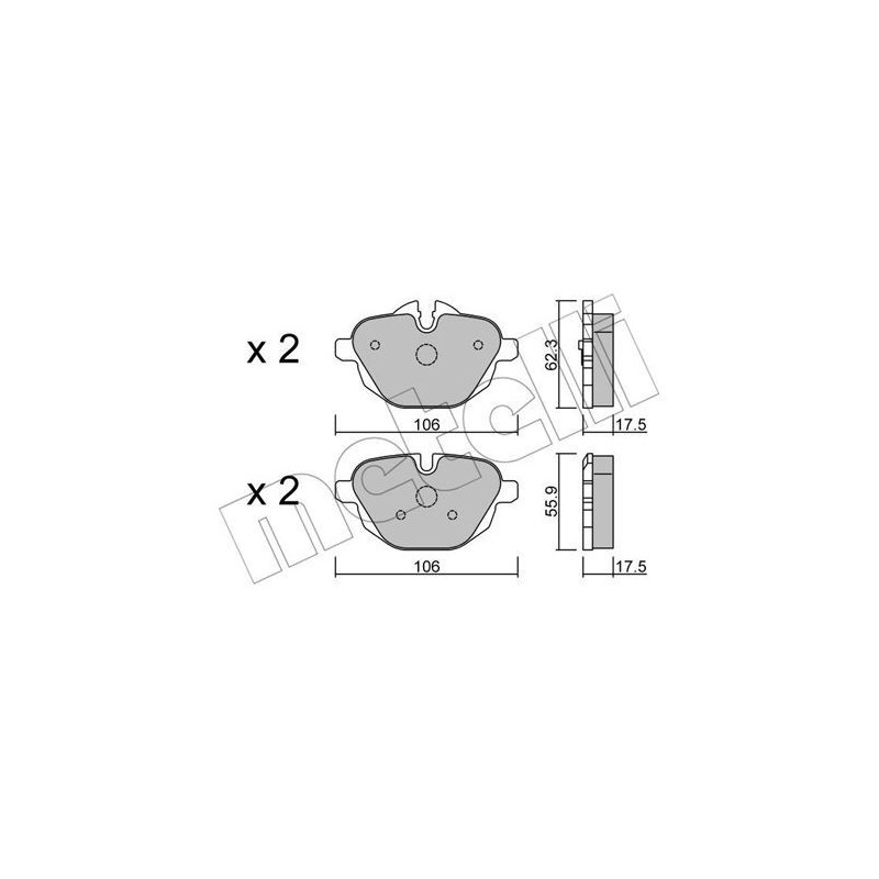 METELLI 22-0920-0 Brake Pads Set Rear for