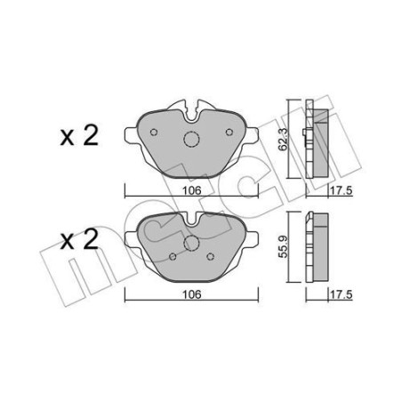 METELLI 22-0920-0 Pastillas de freno Trasero para
