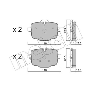 METELLI 22-0921-0 Plaquettes de frein Arrière pour