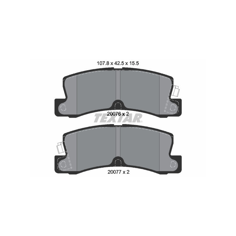 TEXTAR 2007601 Plaquettes de frein arrière pour Corolla Celica Camry ES
