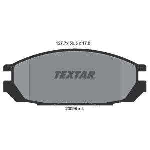 TEXTAR 2009801 Brake Pads Set Rear for Nissan Patrol Vanette