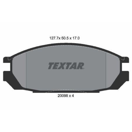 TEXTAR 2009801 Brake Pads Set Rear for Nissan Patrol Vanette