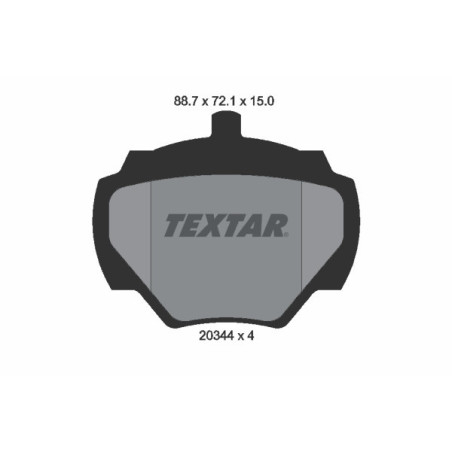 TEXTAR 2034402 Brzdové platničky zadný pre Defender Discovery Range Rover