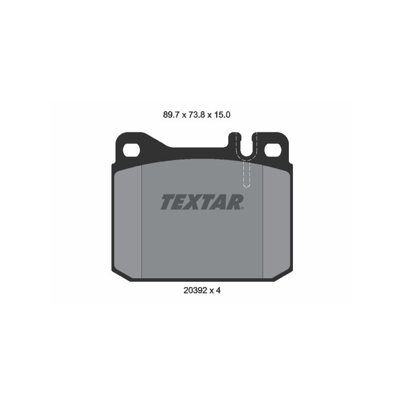 TEXTAR 2039204 Plaquettes de frein Avant pour